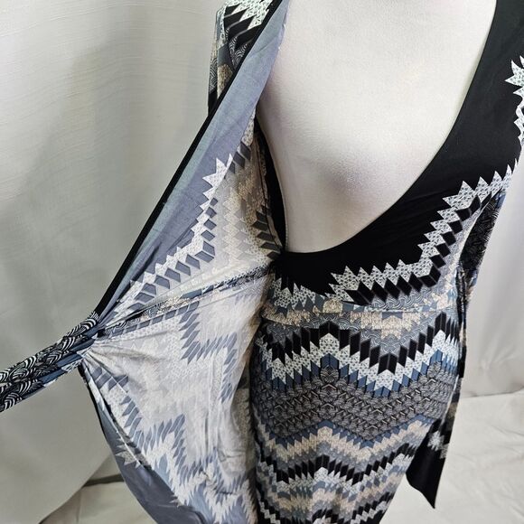 Cache Geometric Print Wrap Dress Size XS - Picture 6 of 9